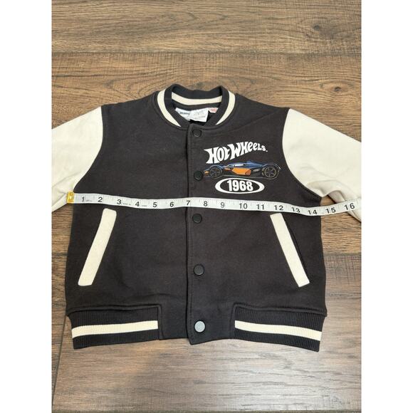 Zara Hot Wheels Kids Bomber Jacket Fleece Snap Buttons Black Size 3-4 Years 104 - Picture 6 of 7
